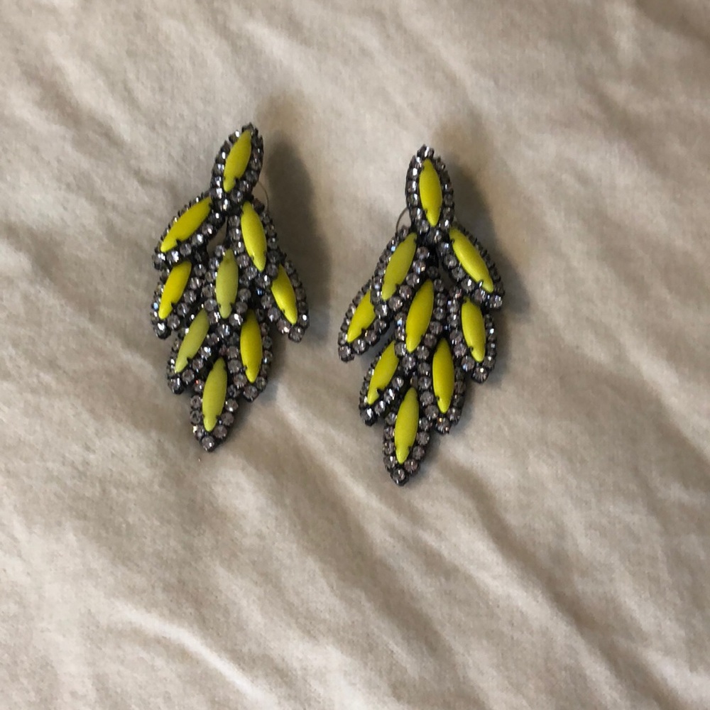 Beautiful yellow costume earrings